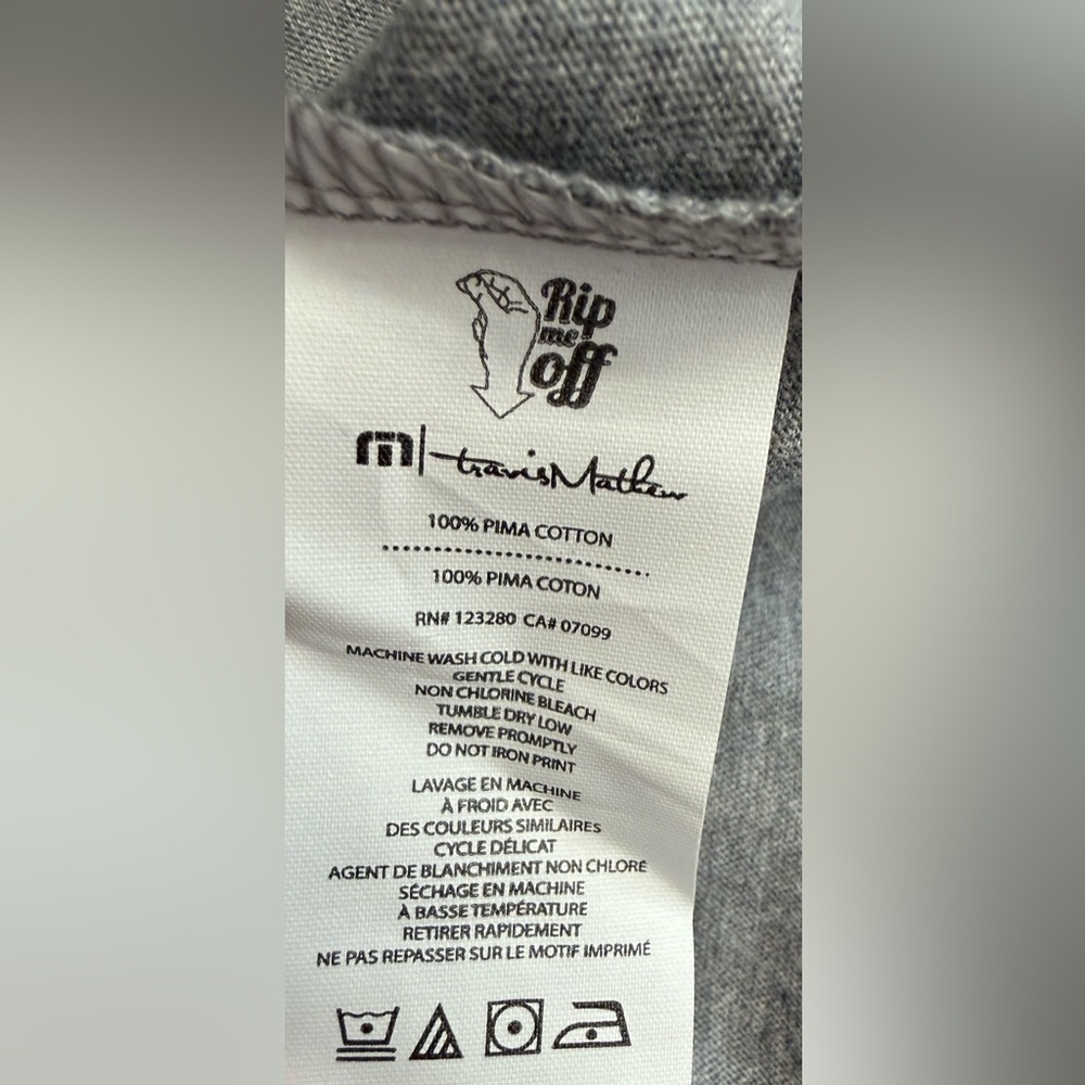 NWT Travis Matthew Men’s Gray with suspenders Graphic Cotton T Shirt Size Large - Picture 5 of 8